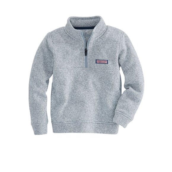 Vineyard Vines Gray Quarter Zip Sweater Fleece Shep Shirt Size M - Picture 2 of 10